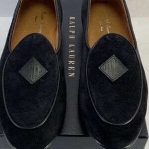 Ralph Lauren Purple Label Belvin Monogram Suede Slipper 9.5 D